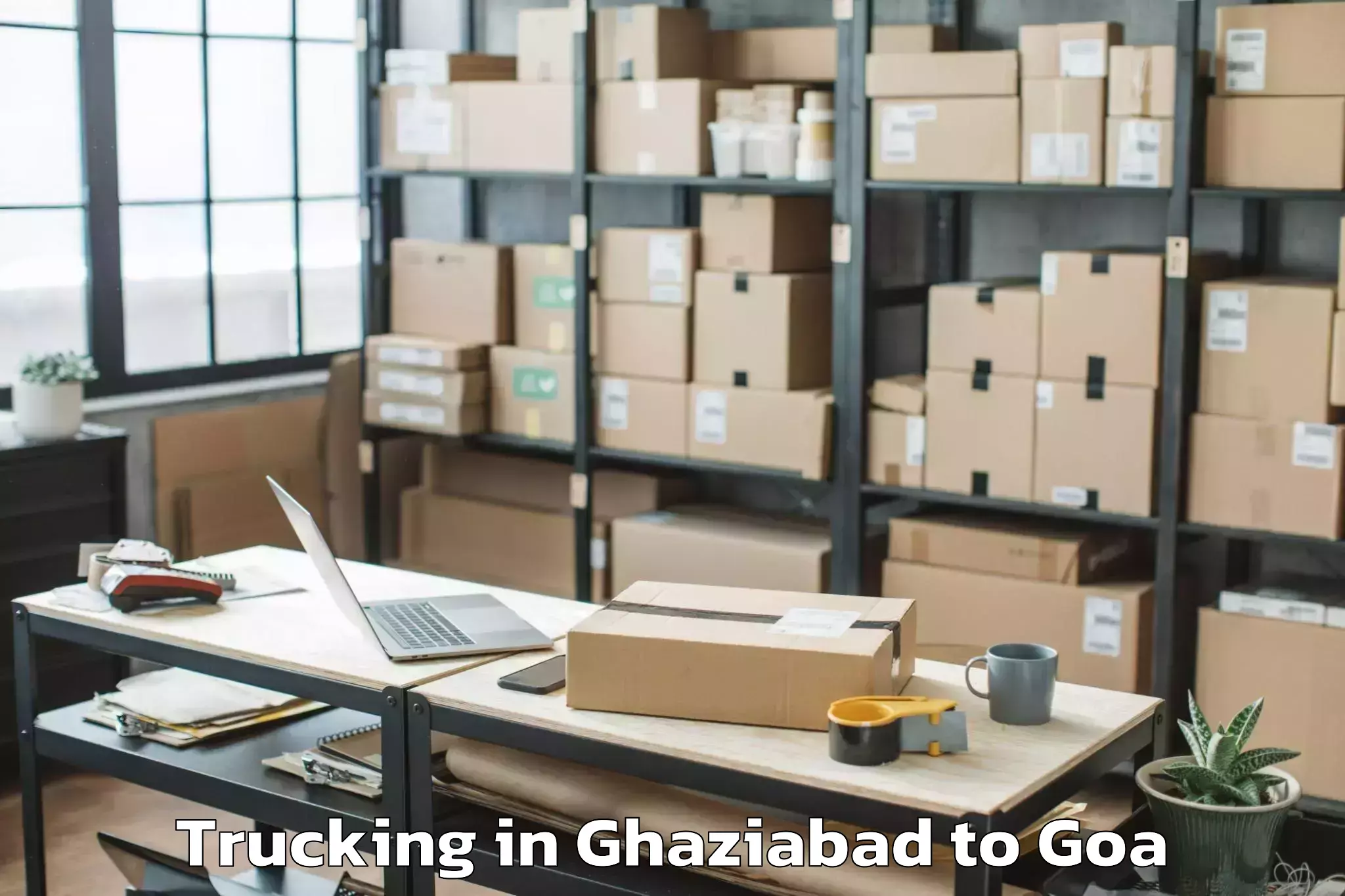 Book Ghaziabad to Sanquelim Trucking Online